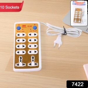 Extension Board – 10 Way 220V Universal Sockets for Home & Office | Tetherix