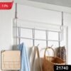 sku_30c30627-6975-4f0b-9adb-7deee9744cc3 Over the Door Metal Hook Rack – Space Saving 4 Hook Organizer