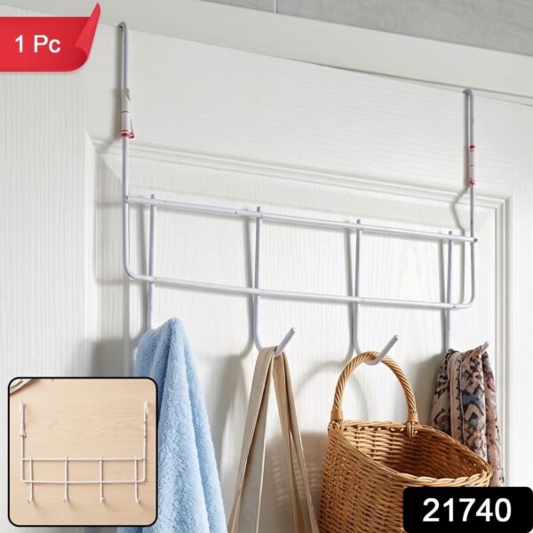 sku_30c30627-6975-4f0b-9adb-7deee9744cc3 Over the Door Metal Hook Rack – Space Saving 4 Hook Organizer