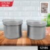 Airtight Stainless Steel Containers – See-Through Lid, 500ML (Set of 2) | Konvex