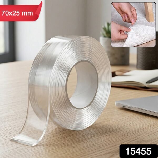 Heavy Duty Transparent Nano Adhesive Tape – Reusable & Strong Grip