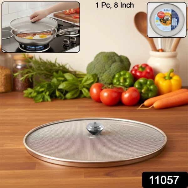 Stainless Steel Food Net Cover – 8 Inch Fine Mesh Splatter Guard