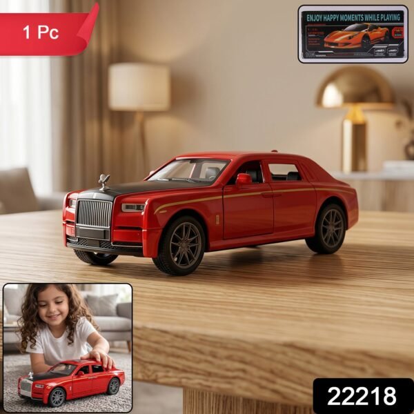 Die-Cast Metal Pull-Back Toy Car – Realistic Luxury Sedan Model