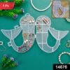 Mermaid Shape Storage Box Plastic Jewellery Organizer Multi Compartment (1 Pc)