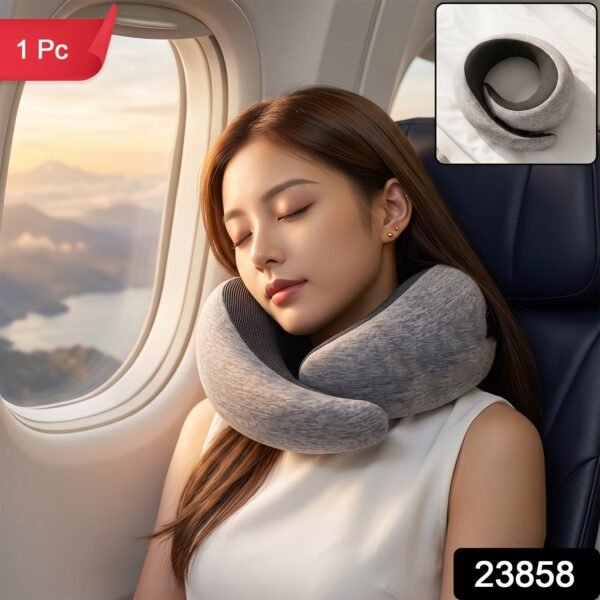 Soft Travel Neck Pillow, Memory Foam U-Shaped Support Pillow for Flights (1 Pc)
