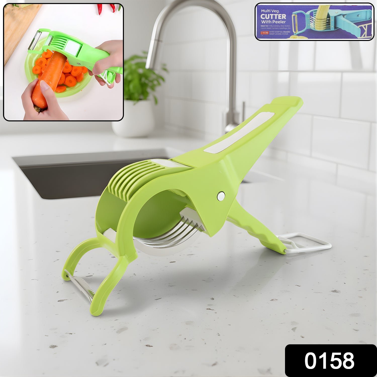 Vegetable Cutter with Peeler – Safe & Efficient Slicing | Quickslice