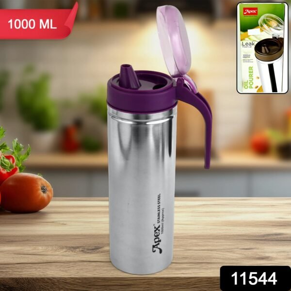 Stainless Steel Oil Pourer – 1000ml Durable Kitchen Dispenser