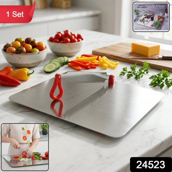 Stainless Steel Multipurpose Chopping Board – Hygienic & Durable for Kitchen