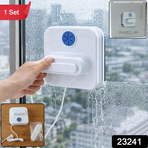 Double Sided Magnetic Window Cleaner – Glass Wiper with Safety Rope