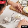 2 in 1 Stainless Steel Egg Cutter Slicer and Wedger for Boiled Eggs (1 Pc)