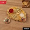 Ganesh Kumkum Holder, Elegant Meenakari Pooja Accessory