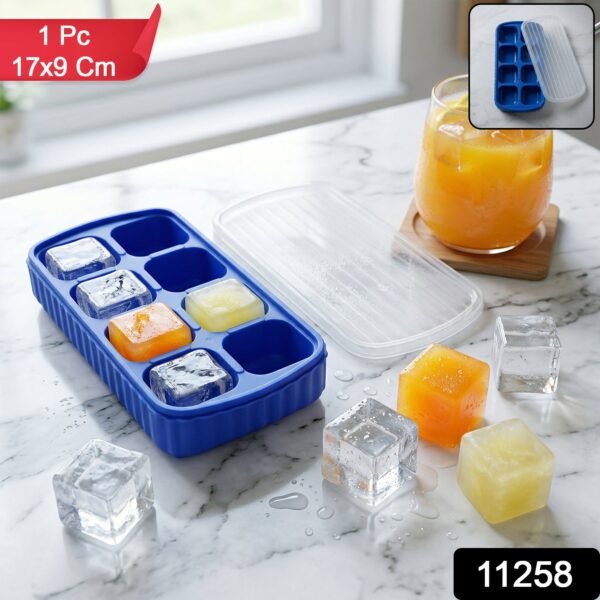 Multipurpose Square Ice Cube Tray – Durable & Reusable with Lid