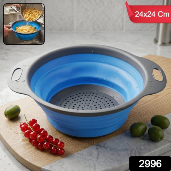Silicone Collapsible Strainer – Space-Saving Kitchen Tool for Easy Draining
