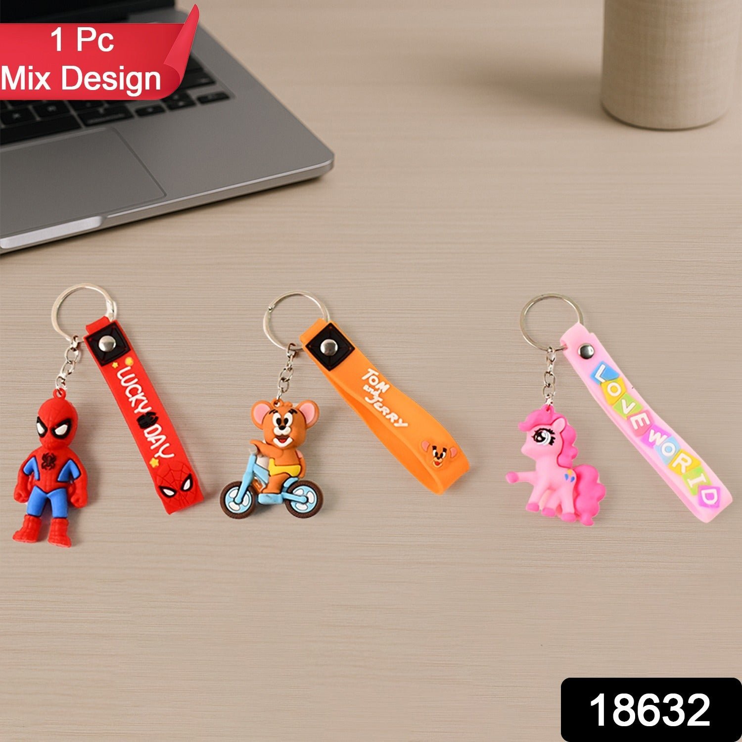 Cartoon Silicone Keychain – Cute 3D Character Bag Charm for Kids | Styleva