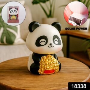 Solar Panda Car Decor – Moving Dashboard Showpiece | Velvet Wheels