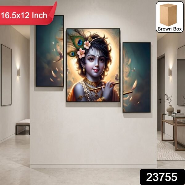 Krishna Flute Wall Art – Vibrant & Sacred Home Decor