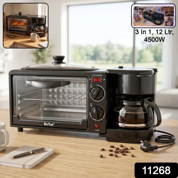 Suta 3 in 1 Breakfast Maker – Compact Kitchen Multi-Functional Appliance
