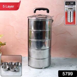 Stainless Steel Lunch Box – 5-Compartment Leakproof Tiffin | Lunchie Bunchie