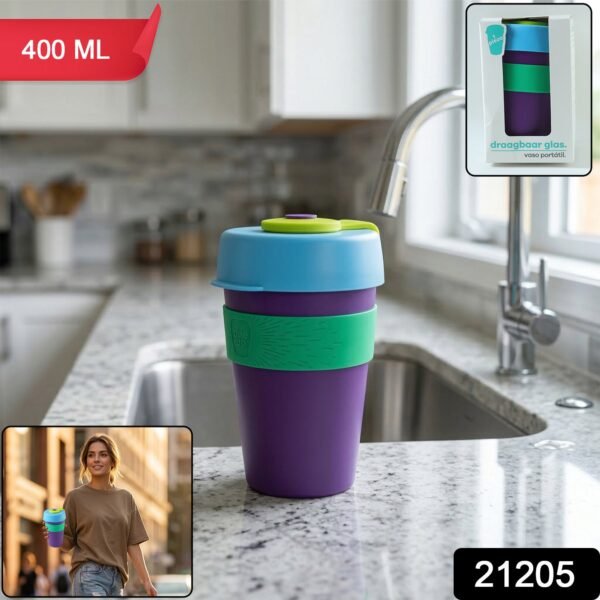 Reusable Colorful Travel Mug – Spill-resistant & Stylish 400 ML