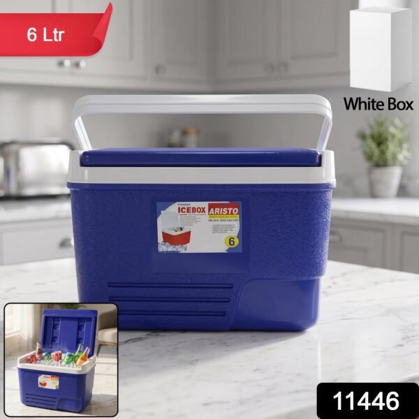 Portable 6L Ice Cooler Box – Keeps Drinks Chilled Outdoors