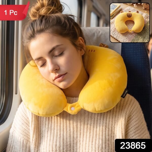 U-Shaped Travel Neck Pillow, Cute Capybara Soft Plush Pillow for Travel (1 Pc)