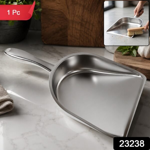 Stainless Steel Dustpan – Heavy Duty Cleaning Tool with Handle