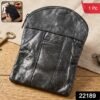 Leather Mini Zipper Pouch – Compact Coin & Card Organizer for Men & Women