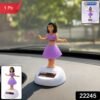 Solar Powered Dancing Hula Doll Bobble Toy for Car Dashboard Decor (1 Pc)