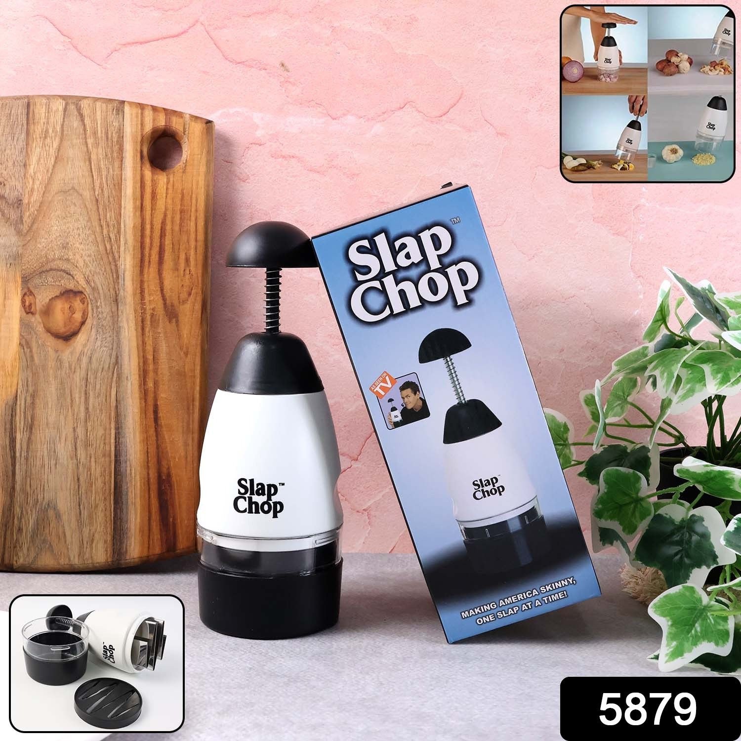 Vegetable & Fruit Chopper – Manual Slap Chop for Quick Prep