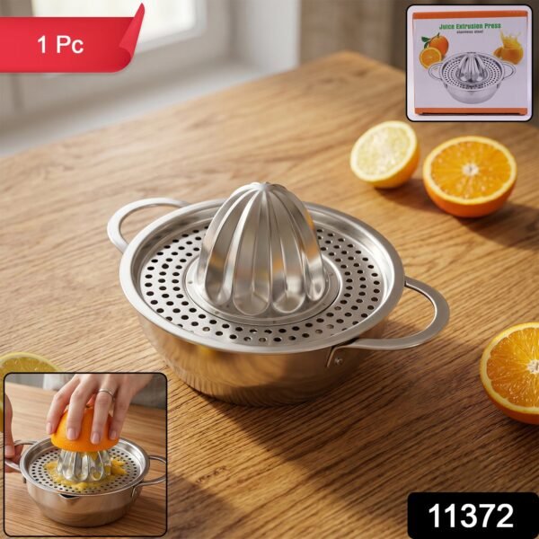 Stainless Steel Citrus Juicer – Manual Hand Press for Fresh Juice