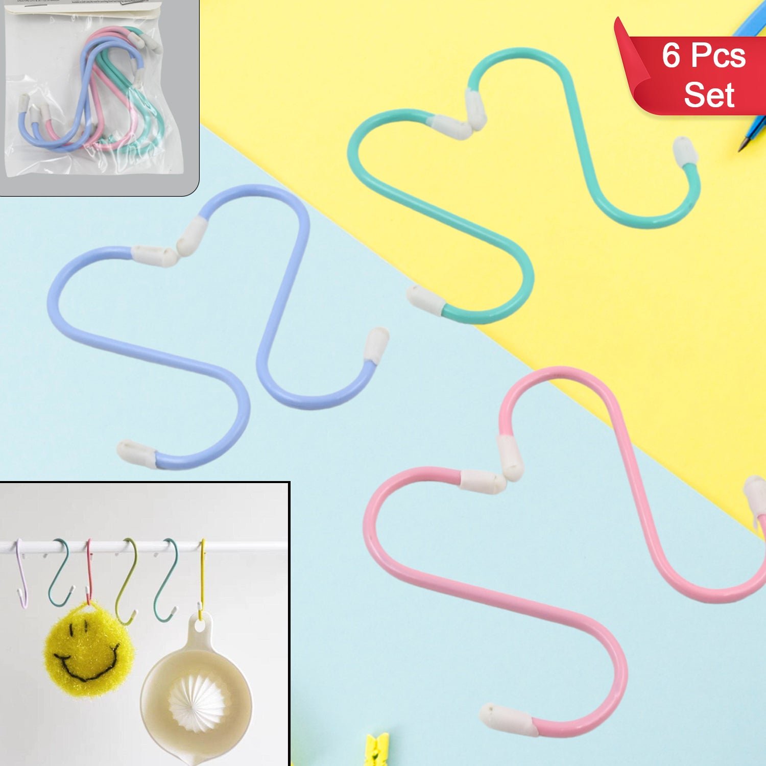 S Hooks Metal – Heavy Duty Hanging Hooks (6 Pcs) | VoltDesk