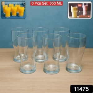 Unbreakable Pitcher Glass Set – Vista 350 ML, 6-Piece Durable Drinkware