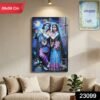 Radha Krishna Wall Frame – Large Artistic Decor for Devotees