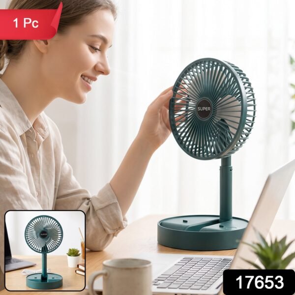 USB Powered Adjustable Height Table Fan for Desk Home and Office (1 Pc)