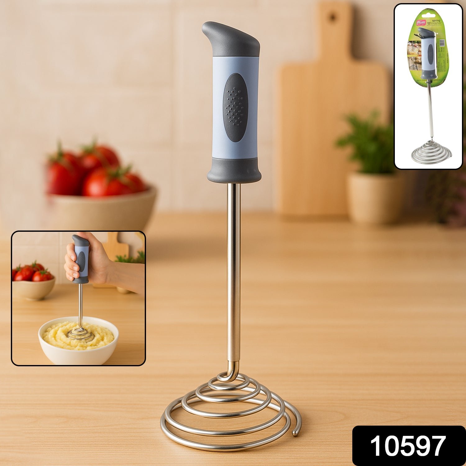 Stainless Steel Potato Masher – Heavy Duty with Comfortable Grip