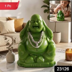 Laughing Buddha Money Bank – Decorative Coin Saving Box for Wealth