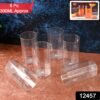 Unbreakable Plastic Drinking Glasses – Set of 6 Clear Tumblers 300ml