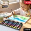48 Color Solid Watercolor Palette Set with Brush for Art Painting (1 Set)