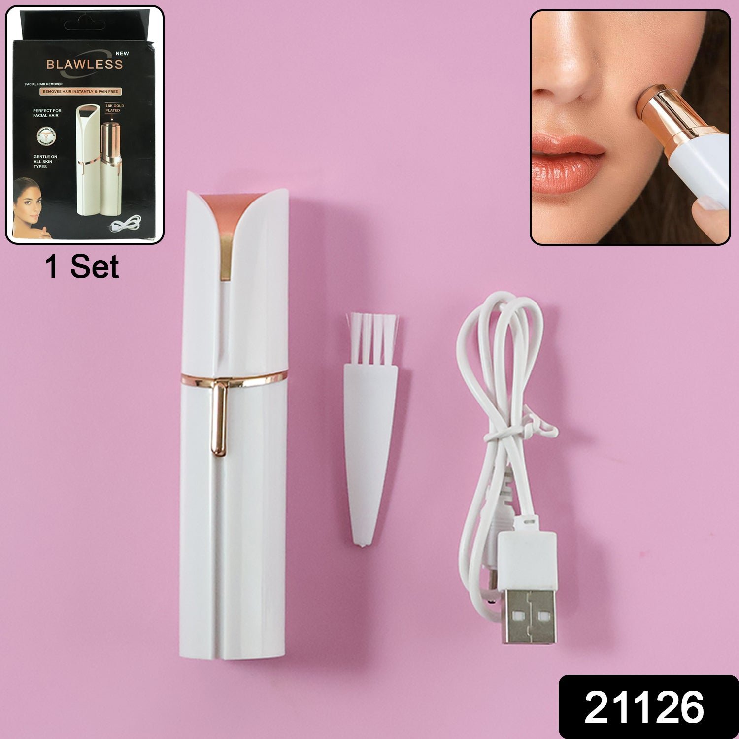 Facial Hair Remover for Women – Rechargeable & Painless Grooming