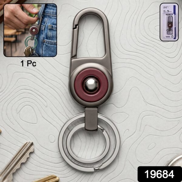 Heavy Duty Metal Key Holder – Secure Clipping & Dual Rings