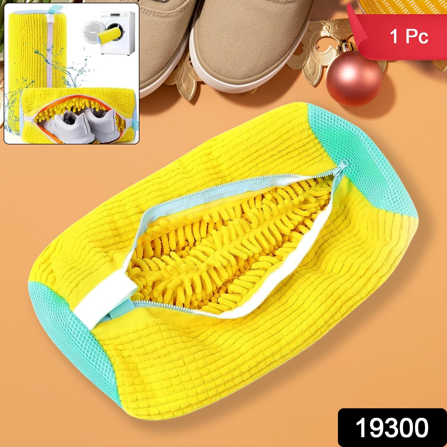 Shoe Washing Machine Bag – Microfiber Chenille Lining with Zipper