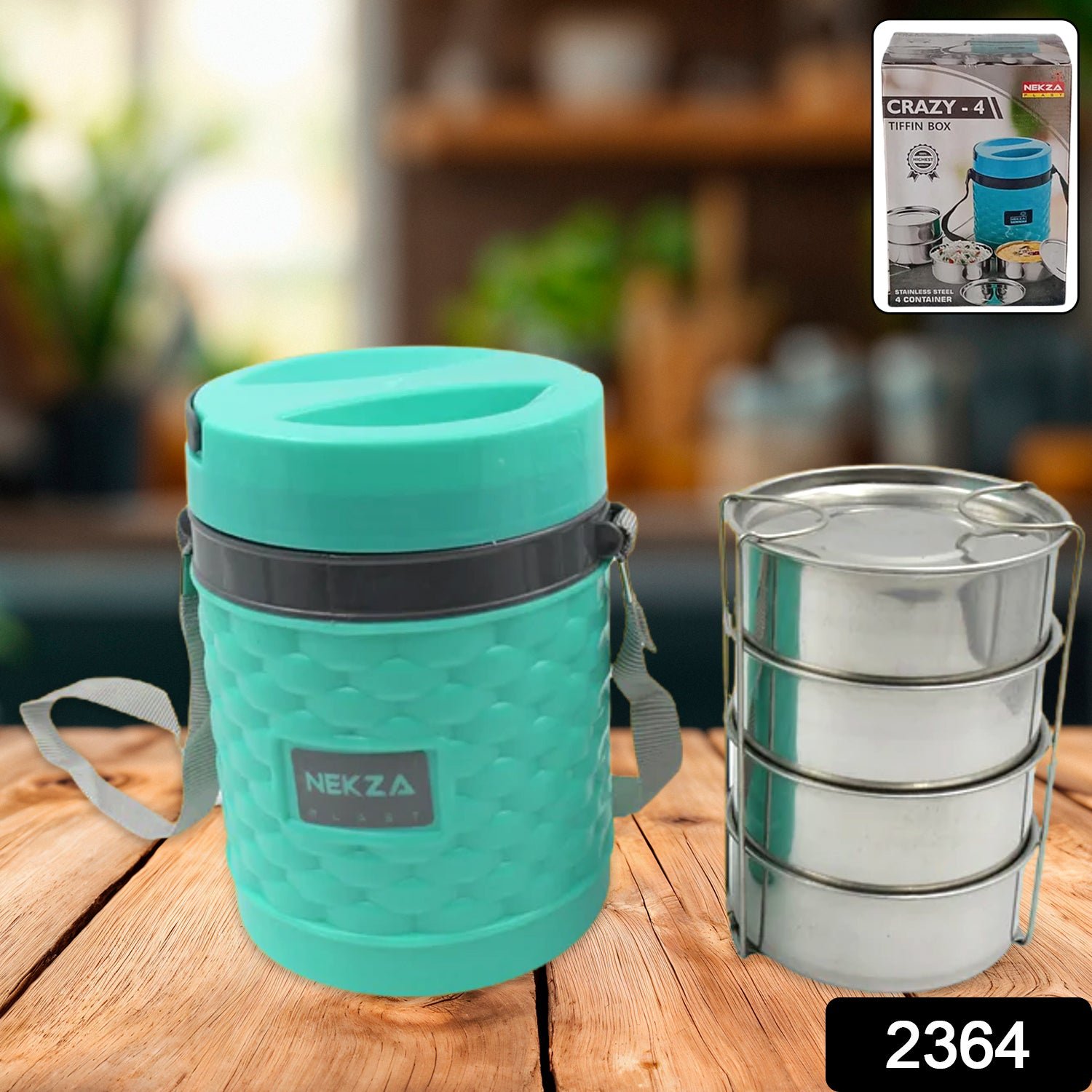 Insulated Tiffin – Stackable Stainless Steel Lunch Box | Nekza