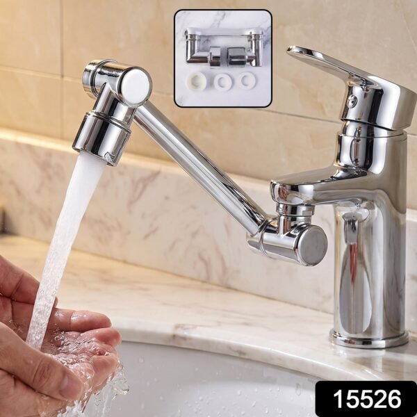Rotatable Faucet Splash Head Extension, Swivel Arm Tap Nozzle Attachment (1 Pc)