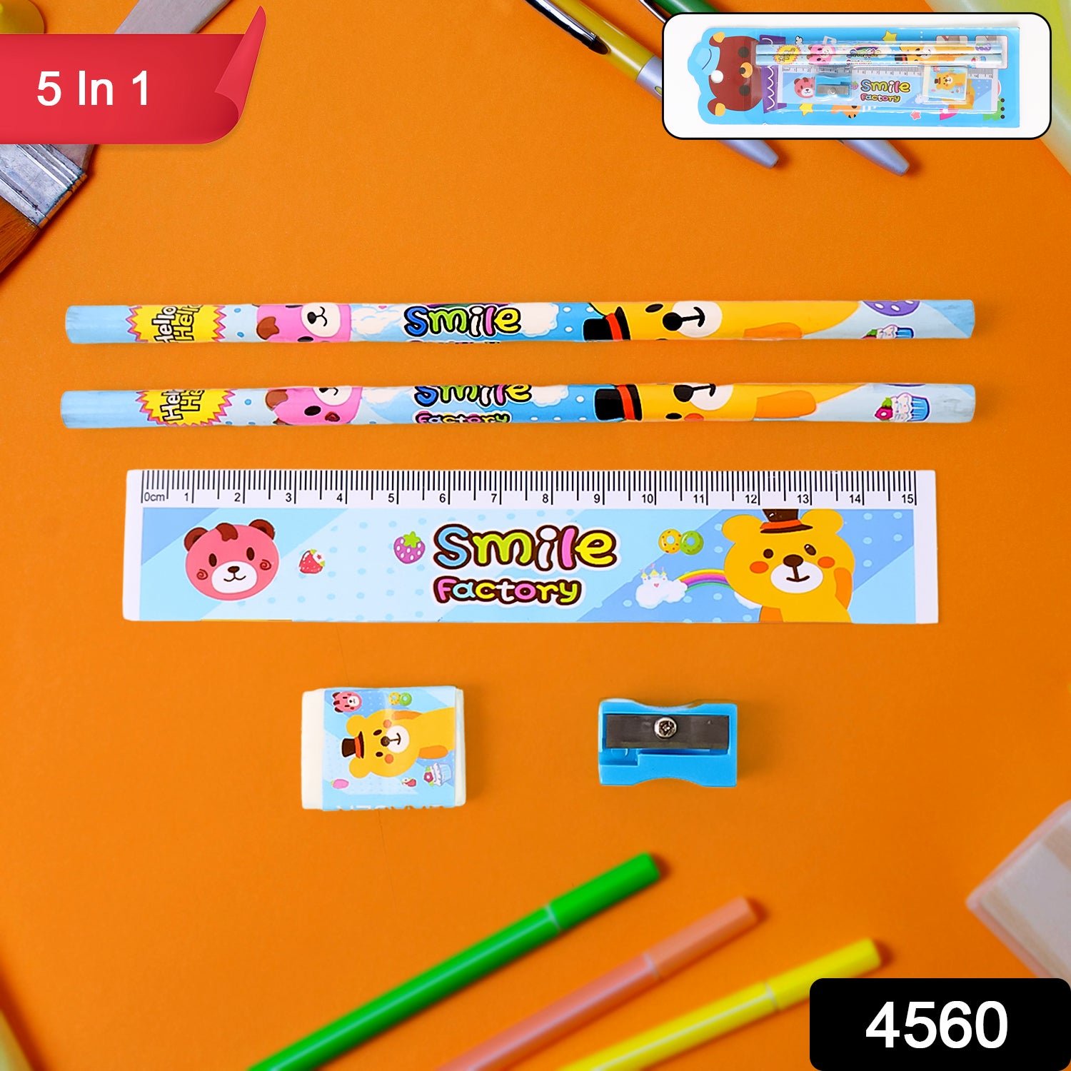 Kids Stationery Set – Wooden 5-Piece School Kit | Writezo