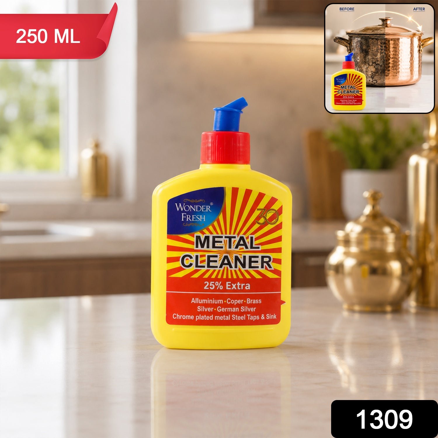 Metal Cleaner – Polish & Rust Remover 250ml | Wonder Fresh