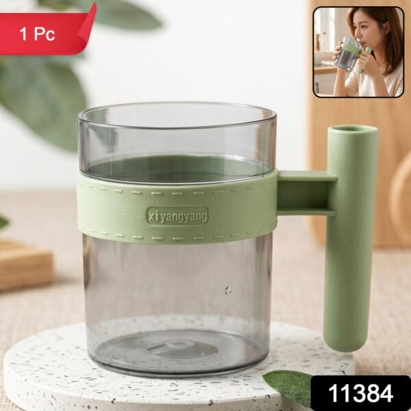 Transparent Plastic Cup with Handle Reusable Water Tea and Coffee M...