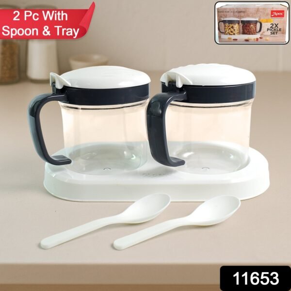 Pickle Container Set – Airtight & Unbreakable 2-Piece Jars