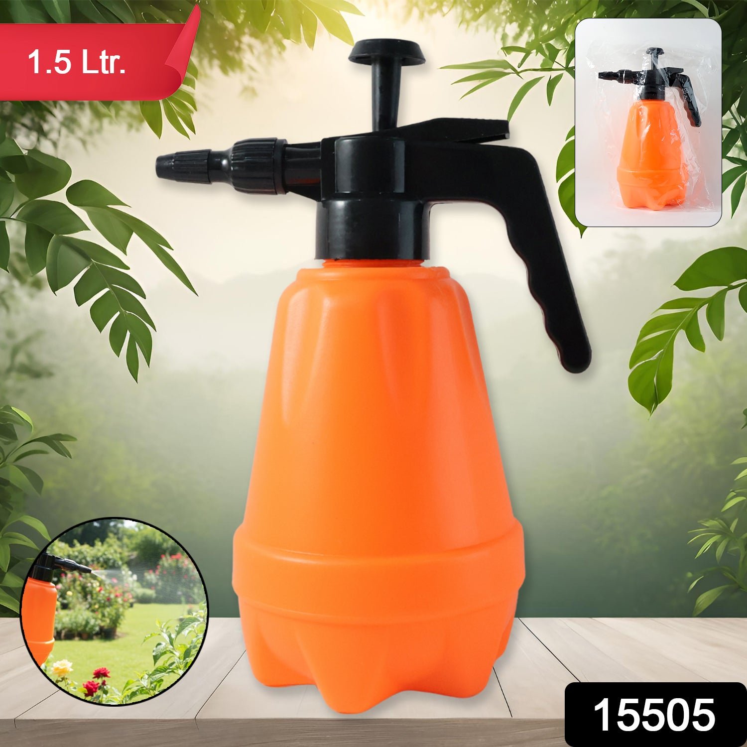 Pressure Spray Bottle 1.5L – Durable Adjustable Nozzle