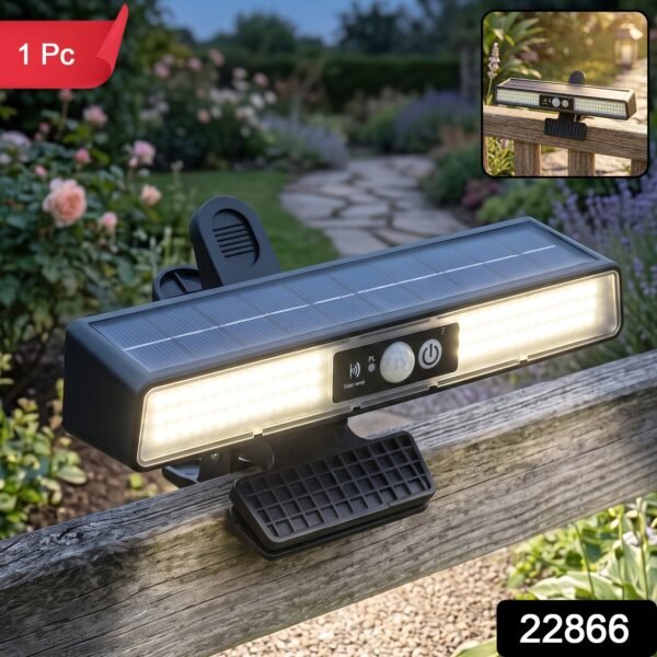 102 LED Solar Clip Motion Sensor Light for Garden Fence Outdoor (1 Pc)