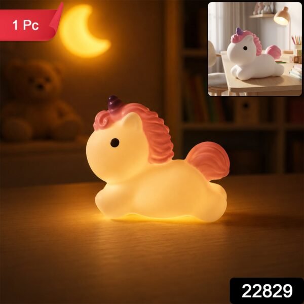 Unicorn LED Night Light, Cute Silicone Bedside Lamp for Kids (1 Pc)